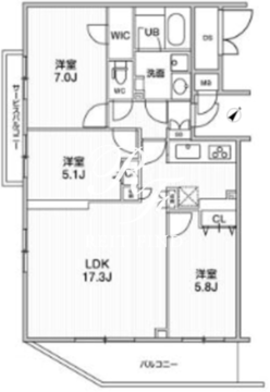 ライムレジデンス曳舟 518 間取り図