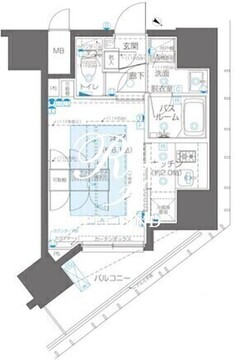 ズーム新宿御苑前 906 間取り図