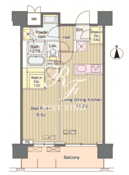 ヴェルデコート西新宿 703 間取り図