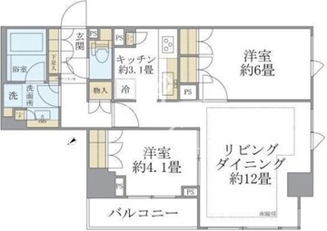 ブリリア日本橋茅場町 202 間取り図