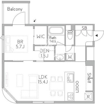 グランデュオ祖師谷6 204 間取り図