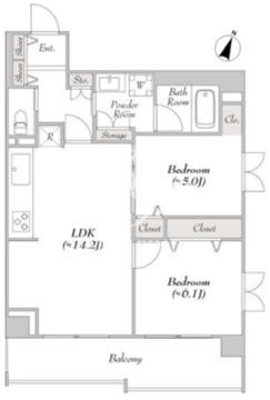 ルミークアン本郷 401 間取り図