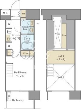 ブリリアイスト清澄白河 1303 間取り図