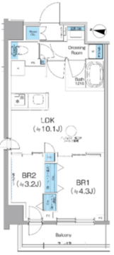 クレヴィアリグゼ西馬込 301 間取り図