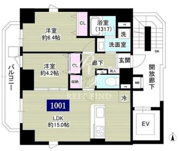 レガシア御茶ノ水 1001 間取り図