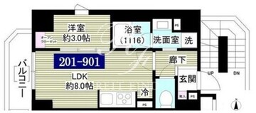 レガシア御茶ノ水 201 間取り図