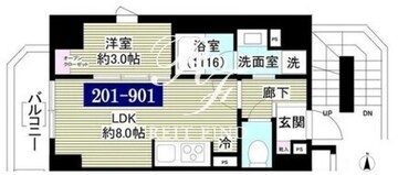 レガシア御茶ノ水 301 間取り図