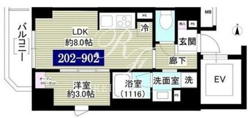 レガシア御茶ノ水 202 間取り図