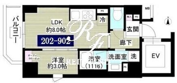 レガシア御茶ノ水 902 間取り図