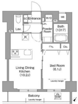 HF押上レジデンス 403 間取り図