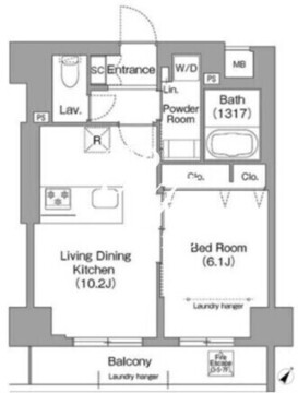 HF押上レジデンス 405 間取り図