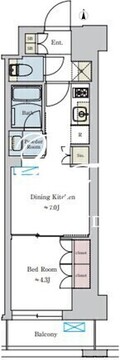 ブリリアイスト池尻大橋 323 間取り図