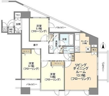 HF白金高輪レジデンス 701 間取り図