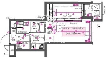 ズーム西早稲田 407 間取り図