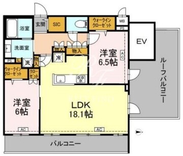 ロイジェントパークス西馬込 501 間取り図