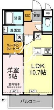 ロイジェントパークス西馬込 406 間取り図