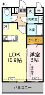 ロイジェントパークス西馬込 402 間取り図