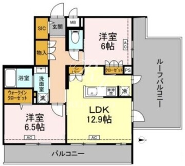 ロイジェントパークス西馬込 401 間取り図