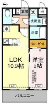 ロイジェントパークス西馬込 304 間取り図