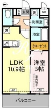 ロイジェントパークス西馬込 204 間取り図