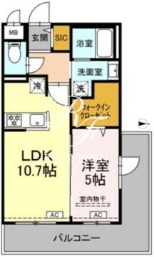 ロイジェントパークス西馬込 201 間取り図