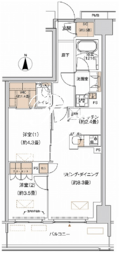 プライムネクサス大森北 204 間取り図