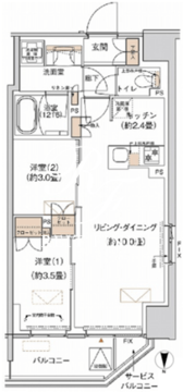 プライムネクサス大森北 223 間取り図