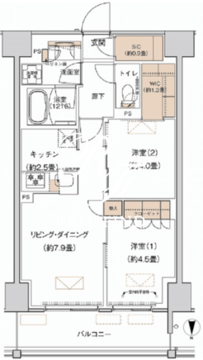 プライムネクサス大森北 225 間取り図