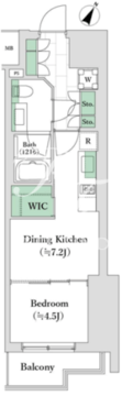 ザ・パークワンズ渋谷本町 3階33.24㎡ 間取り図