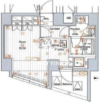 プレミアムキューブG四谷左門町 1201 間取り図