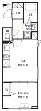 グランパセオ大塚 406 間取り図