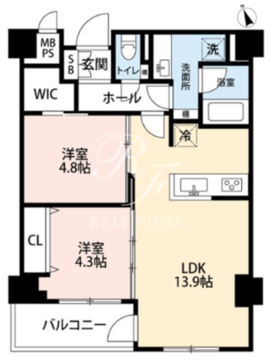 ソライエアイルときわ台 405 間取り図