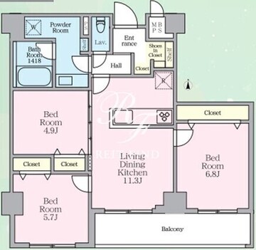 ソライエアイルときわ台 501 間取り図