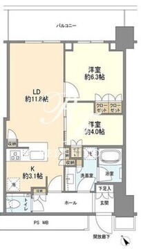 ザ・タワー十条 1815 間取り図