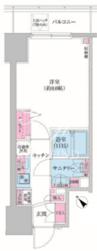 レジディア荻窪3 204 間取り図