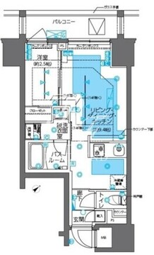 ズーム神田 1202 間取り図