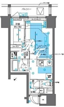 ズーム神田 1302 間取り図