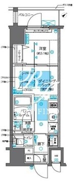 ズーム神田 402 間取り図