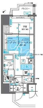 ズーム神田 505 間取り図