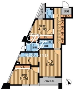 プライムアーバン新川 1101 間取り図