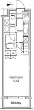 プラウドフラット初台 206 間取り図