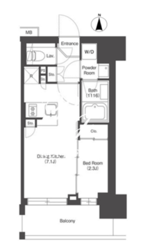HF八広レジデンス 207 間取り図