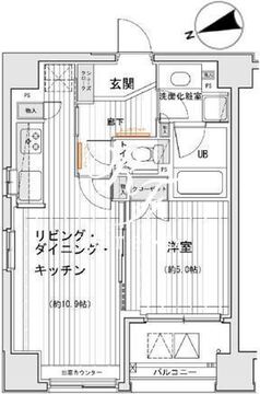 ドゥーエ銀座イースト1 201 間取り図