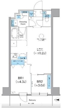 クレヴィアリグゼ西馬込 103 間取り図