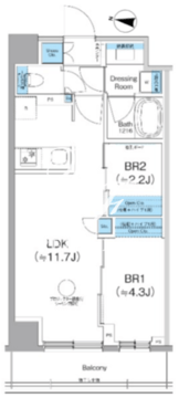 クレヴィアリグゼ西馬込 104 間取り図