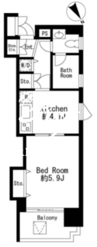 プライムアーバン日本橋茅場町 1210 間取り図