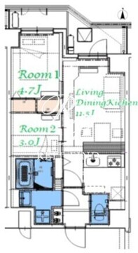 スプランディッド大島 205 間取り図