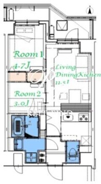 スプランディッド大島 305 間取り図