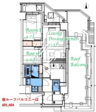 スプランディッド大島 404 間取り図