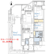 スプランディッド大島 601 間取り図